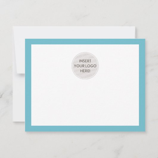 BUSINESS DANK IHNEN elegantes schwarz türkisfarben Dankeskarte (Rückseite)