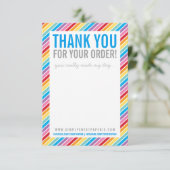 BUSINESS DANK IHNEN helle, farbenfrohe Regenbogens Dankeskarte (Stehend Vorderseite)