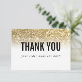 BUSINESS DANK IHNEN Logo für moderne Ordnung einfü Dankeskarte (Stehend Vorderseite)