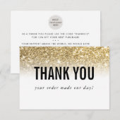 BUSINESS DANK IHNEN Logo für moderne Ordnung einfü Dankeskarte (Vorne/Hinten)