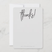 BUSINESS DANK IHNEN modern hallo hellgrau schwarz Dankeskarte (Rückseite)