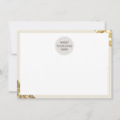 BUSINESS DANK IHNEN moderne Drehbuch Creme Gold Dankeskarte (Rückseite)