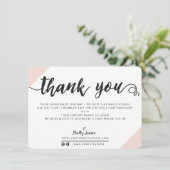 BUSINESS DANK IHNEN moderne schicke Ecken Drehbuch Dankeskarte (Stehend Vorderseite)