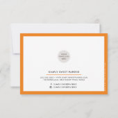 BUSINESS DANK IHNEN moderne, schicke, helle Orange Dankeskarte (Rückseite)