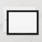 BUSINESS DANK IHNEN moderne, Schwarz-weiße Tinte Dankeskarte (Rückseite)