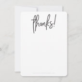 BUSINESS DANK IHNEN moderne, Schwarz-weiße Tinte Dankeskarte (Rückseite)