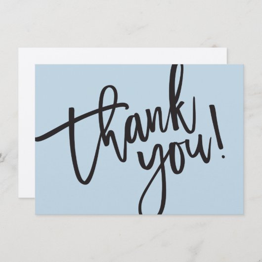 BUSINESS DANK IHNEN moderne Skript einfügen Baby B Dankeskarte (Vorne/Hinten)