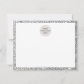 BUSINESS DANK IHNEN Moderner, schicker silberner G Dankeskarte (Rückseite)