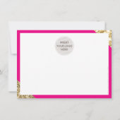 BUSINESS DANK IHNEN modernes Drehbuch rosa Gold Dankeskarte (Rückseite)