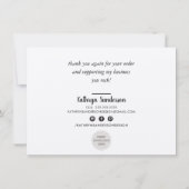 BUSINESS DANK IHNEN modernes Drehbuch schlichtes G Dankeskarte (Rückseite)
