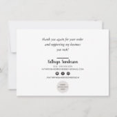 BUSINESS DANK IHNEN modernes Skript einfügen graue Dankeskarte (Rückseite)