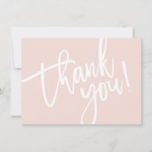 BUSINESS DANK IHNEN modernes Skript einfügen rosa  Dankeskarte (Vorderseite)
