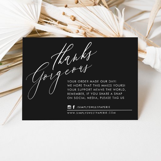 BUSINESS DANK IHNEN schicke Kalligraphie schwarz u Dankeskarte