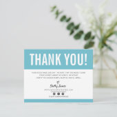 BUSINESS DANK IHNEN schicken modernen hübschen aqu Dankeskarte (Stehend Vorderseite)