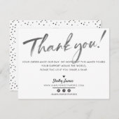 BUSINESS DANK IHNEN schicken modernen schwarzen Ti Dankeskarte (Vorne/Hinten)