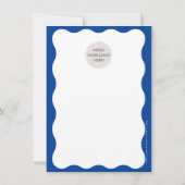 BUSINESS DANK SIE winken elegante Serifen königsbl Dankeskarte (Rückseite)