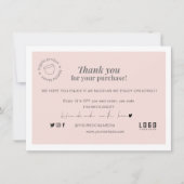 Business Danke Chic Modern Blush Pink (Vorderseite)