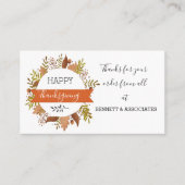 Business Danke, dass Sie dem Herbst gedankt haben Visitenkarte (Vorderseite)