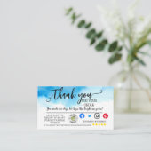 Business Danke, dass Sie eine Kartenbestellung ein Empfehlungskarte (Stehend Vorderseite)