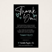 Business Danke & Discount Code Moderne Herzen (Vorderseite)