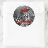 Business danke Funny Squirrel Artist Runder Aufkleber (Tasche)