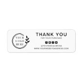 Business Danke für die Social Media-Logos (Vorne)