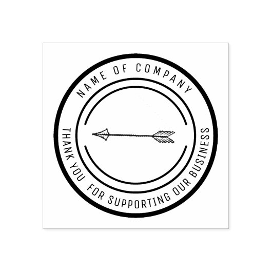 BUSINESS danke Ihnen für die Unterstützung der LOG Gummistempel (Prägung)