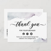 Business danke Karte, Aquarell danke Postkarte (Vorne/Hinten)