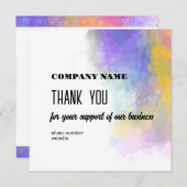 Business danke Karte Helle, farbenfrohe Kunst (Vorne/Hinten)