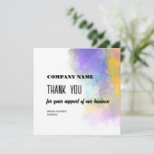 Business danke Karte Helle, farbenfrohe Kunst (Stehend Vorderseite)