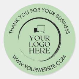 Business Danke Stickers Custom Logo Green