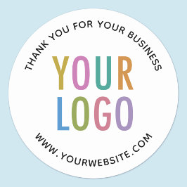Business Danke Stickers Custom Logo Round