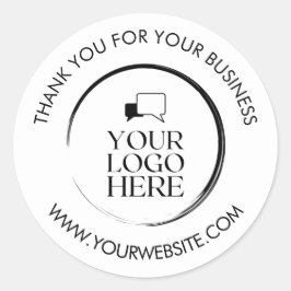 Business Danke Stickers Custom Logo White