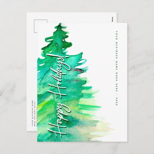 Business Danke Weihnachten Pine Happy Holidays (Vorne/Hinten)