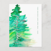 Business Danke Weihnachten Pine Happy Holidays (Vorderseite)
