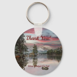 Business Danke Weihnachten Schneewelt Schlüsselanhänger