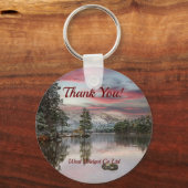 Business Danke Weihnachten Schneewelt Schlüsselanhänger (Vorderseite)