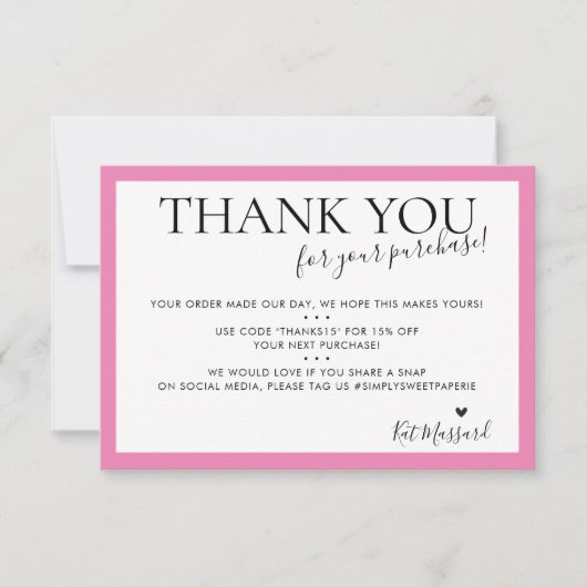 BUSINESS DANKEN SIE moderne, niedliche Bonbons pin Dankeskarte (Vorderseite)