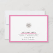 BUSINESS DANKEN SIE moderne, niedliche Bonbons pin Dankeskarte (Rückseite)