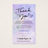 Business Dankeschön Discount Card Glitzer Bokeh (Vorderseite)