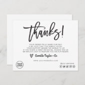 Business Dankeschön Karte / Packungsbeilage (Vorne/Hinten)