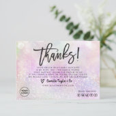 Business Dankeschön Karte / Packungsbeilage (Stehend Vorderseite)