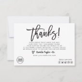 Business Dankeschön Karte / Packungsbeilage (Vorderseite)