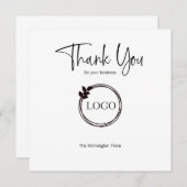 Business Dankeschön-Karte Personalisiert mit Logo Dankeskarte (Vorne/Hinten)