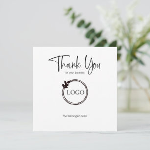 Business Dankeschön-Karte Personalisiert mit Logo Dankeskarte