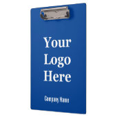 Business Deep Blue und White Ihr Logo hier Klemmbrett (Links)