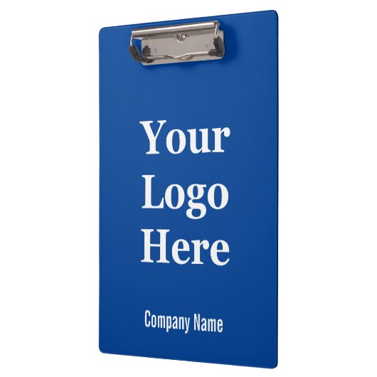 Business Deep Blue und White Ihr Logo hier Klemmbrett (Links)