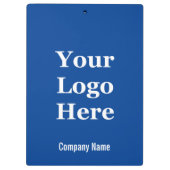 Business Deep Blue und White Ihr Logo hier Klemmbrett (Rückseite)
