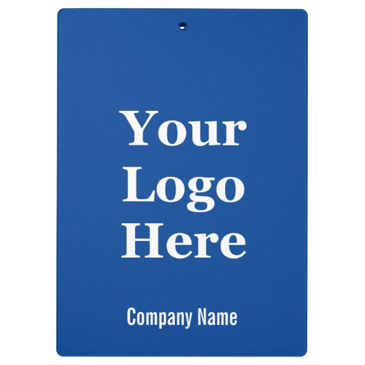 Business Deep Blue und White Ihr Logo hier Klemmbrett (Rückseite)