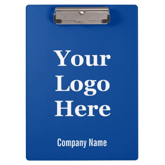 Business Deep Blue und White Ihr Logo hier Klemmbrett (Vorderseite)
